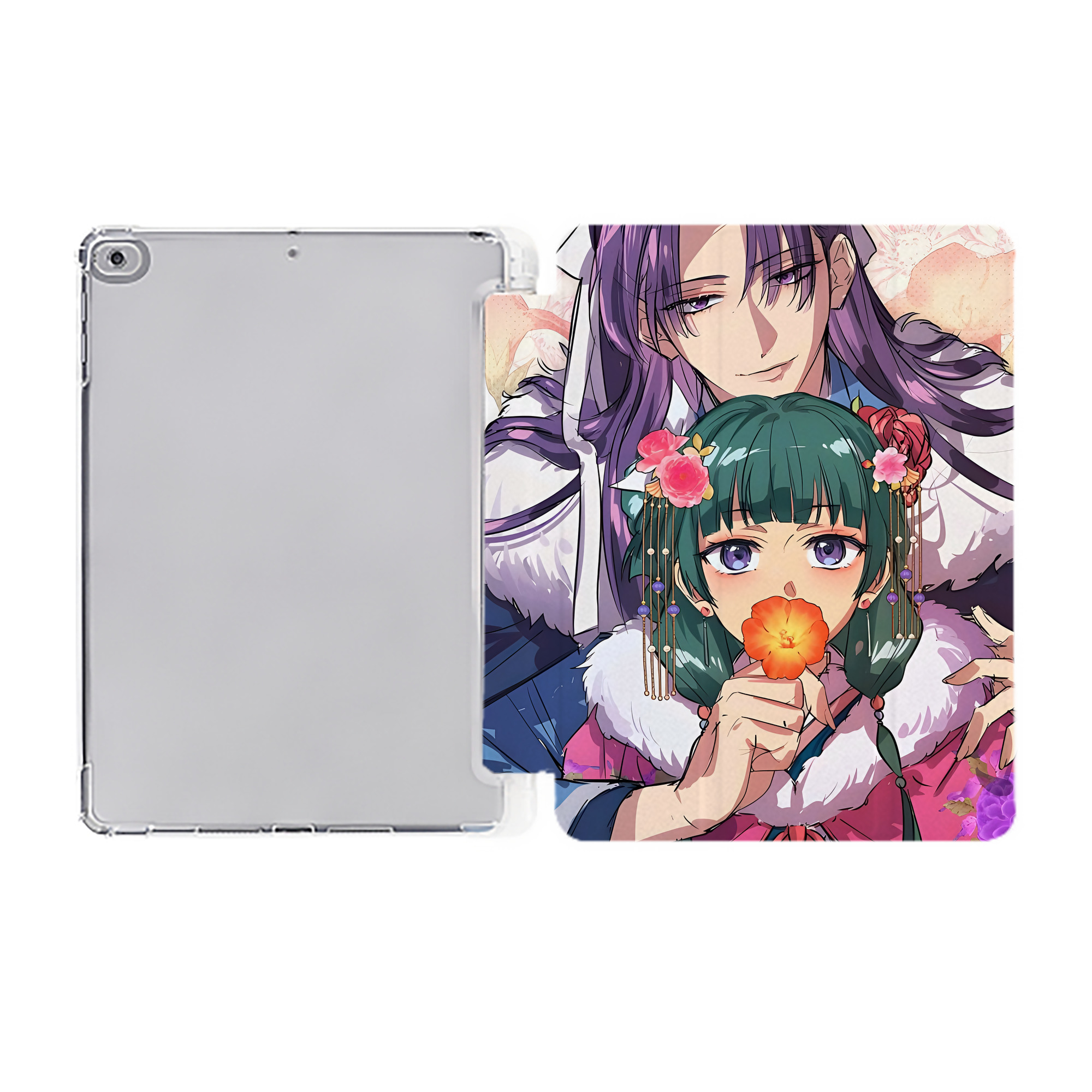 （画像用） 薬屋のひとりごと The Apothecary Diaries IPad ケース ペン収納付き 三つ折りスタンド PUレザー×シリコン 対応機種9.5/10.5/10.9インチ